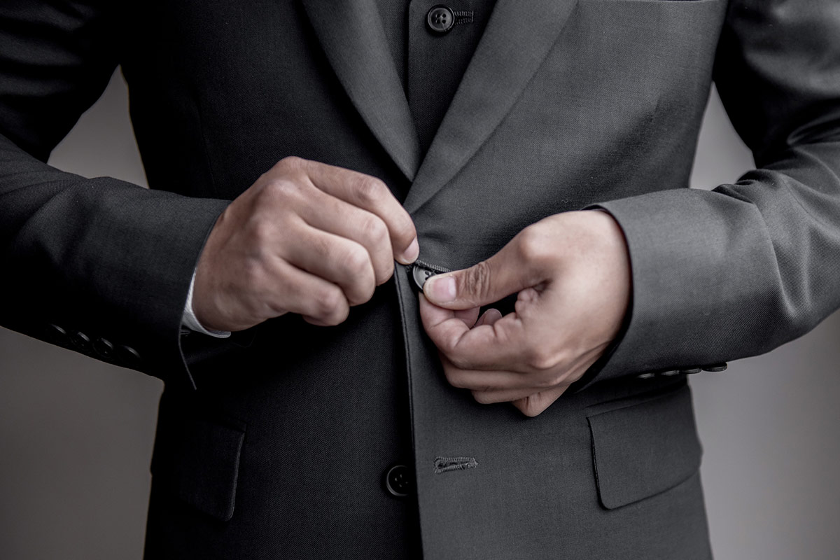 a man wearing a business suit